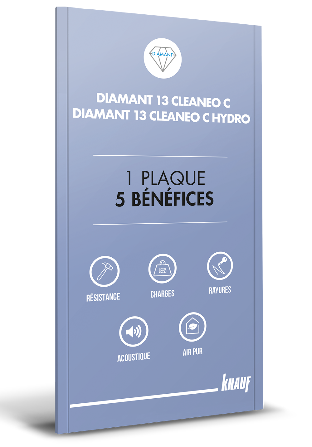 Solution produit Bas carbone RE2020 - Knauf Diamant 13 Cleaneo C