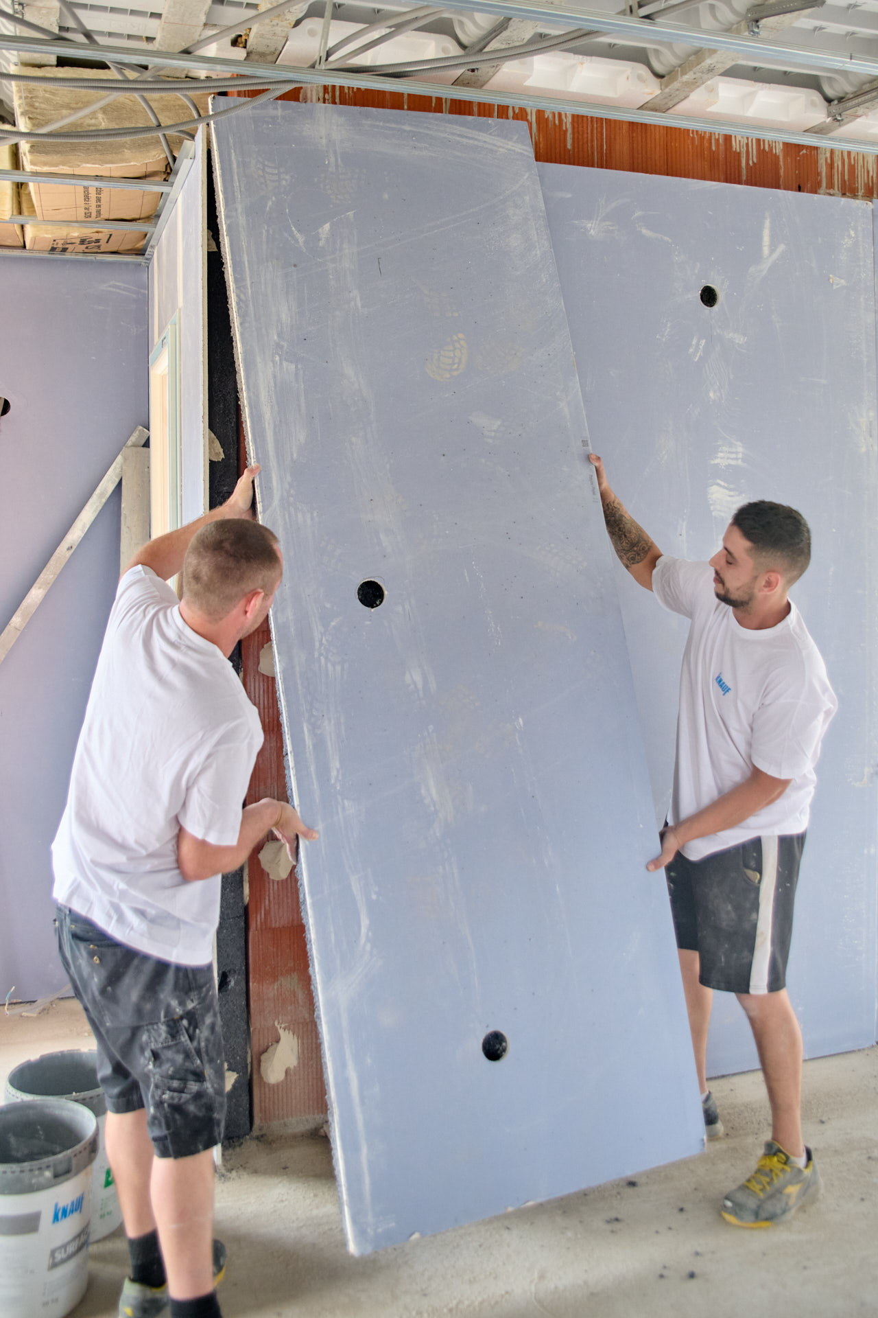 Bâtisseurs Bourguignons - Pose complexe de doublage Knauf