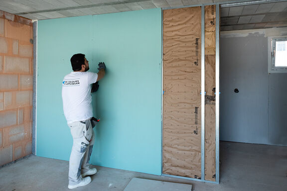 Cloison garage isolante Knauf